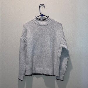 Joie Light Gray Cowl Neck Sweater